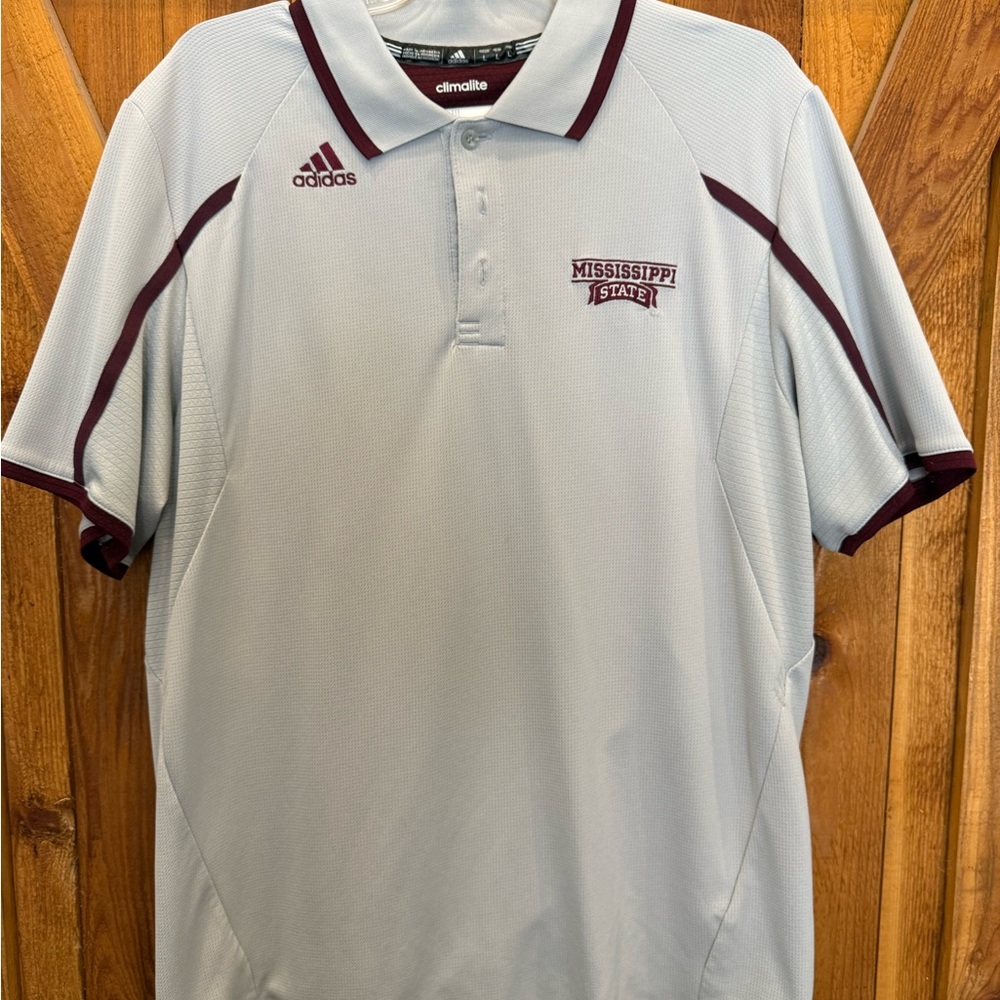 Mississippi State Adidas Gray Polo LG